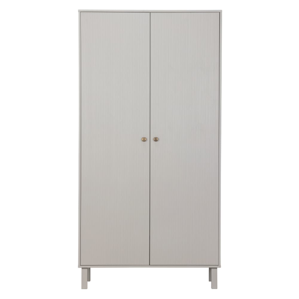 Armoire moderne 2 portes en bois massif 100x53x195cm