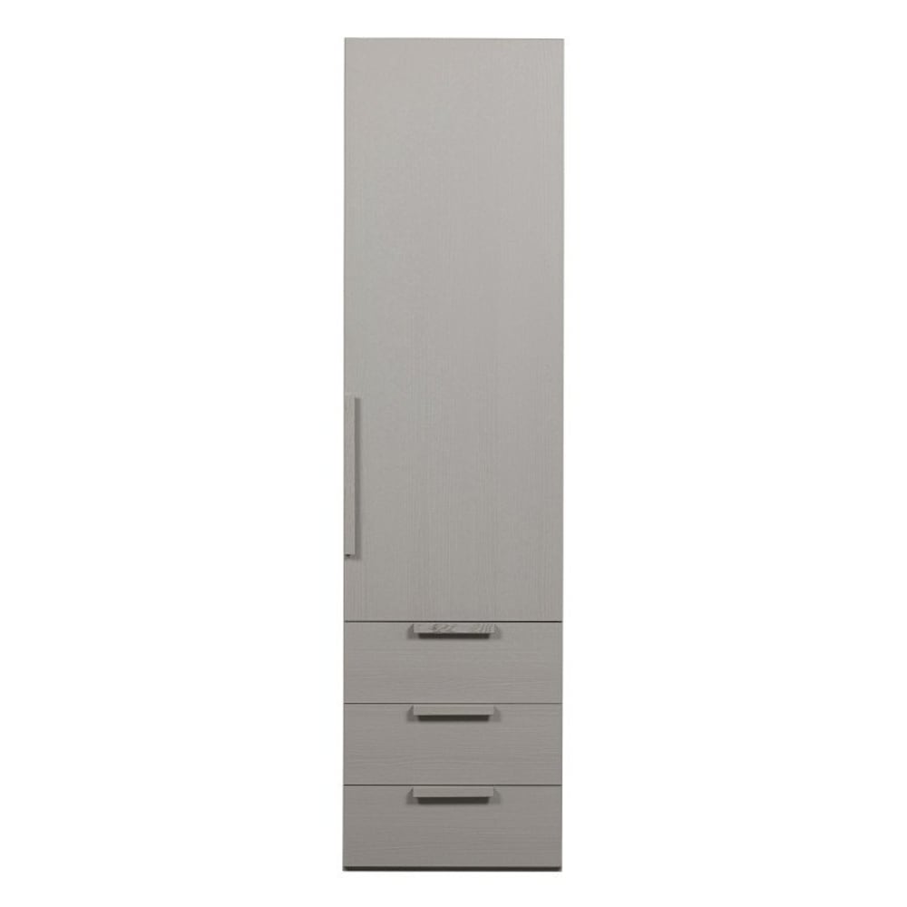 Armoire colonne dressing en bois FSC gris 55x58x210cm