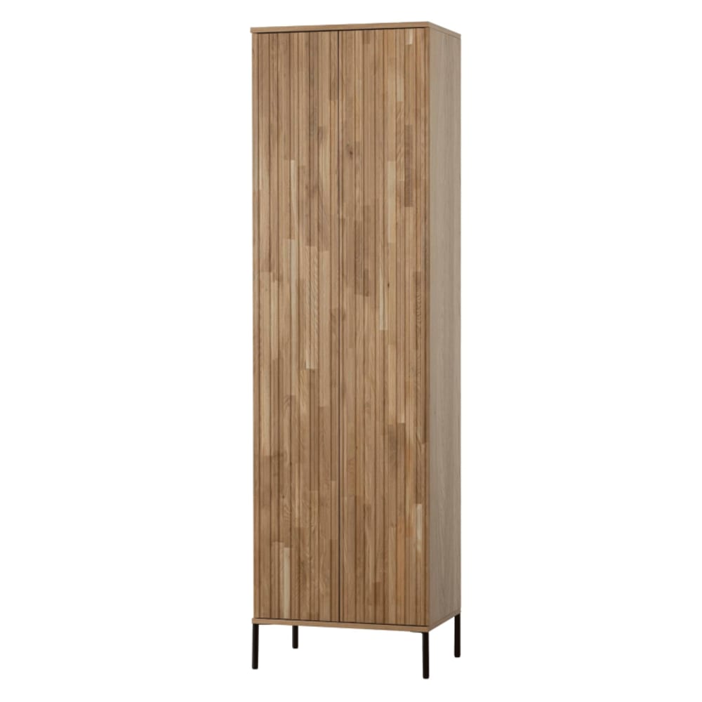 Armoire haute en bois de chêne 5 étages 60x42x210cm