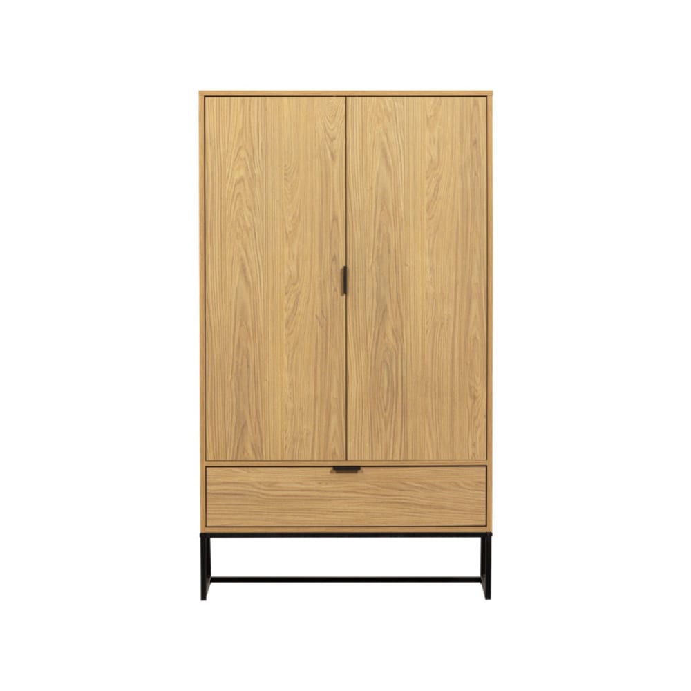 Armoire en bois 2 portes 85x36x149cm
