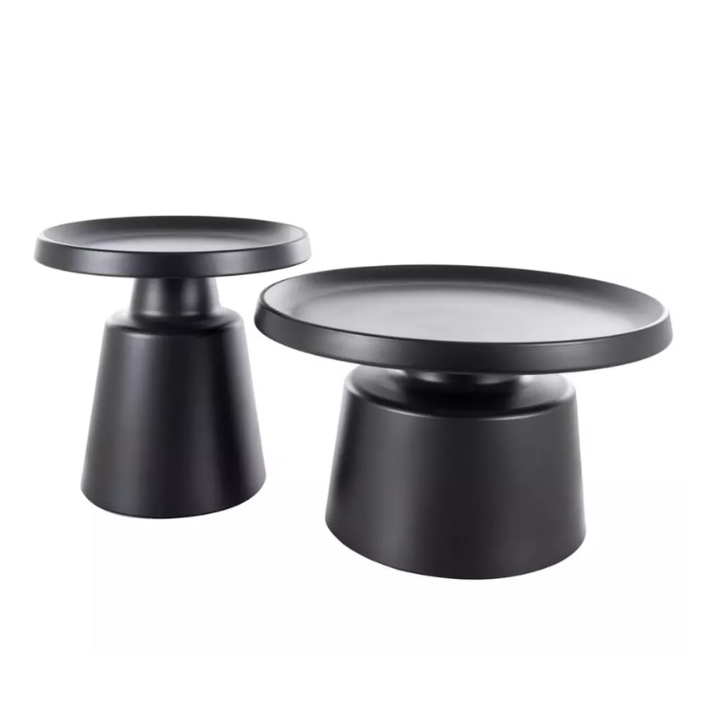 deux tables basses rondes
