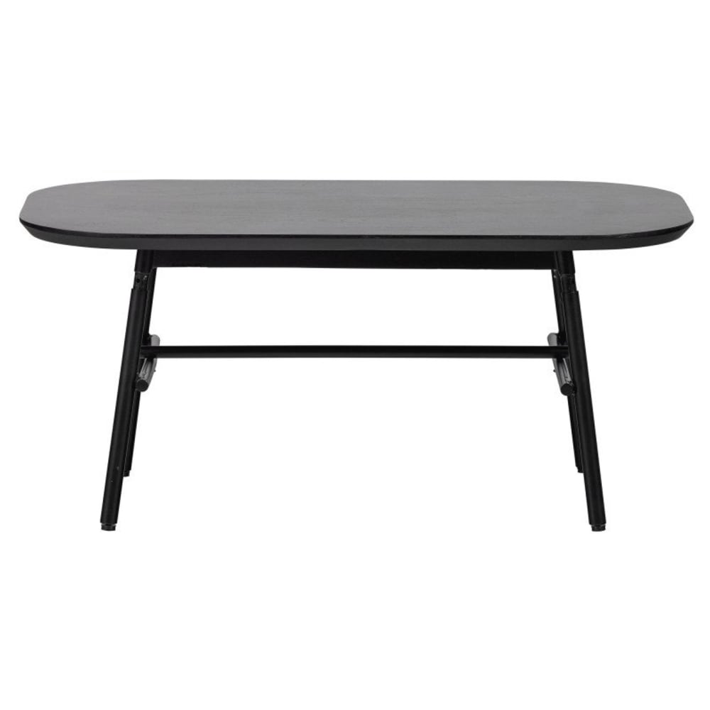 Table basse rectangulaire en bois noir 100x60cm