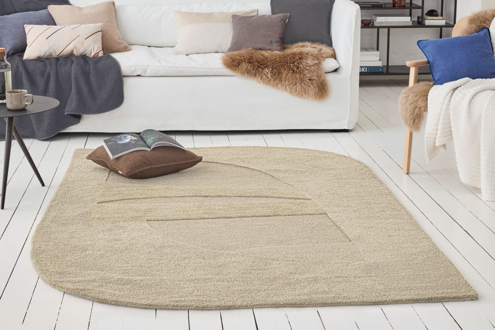 Tapis tufté à la main pure laine vierge inspiration nature 110x170 — vue 3