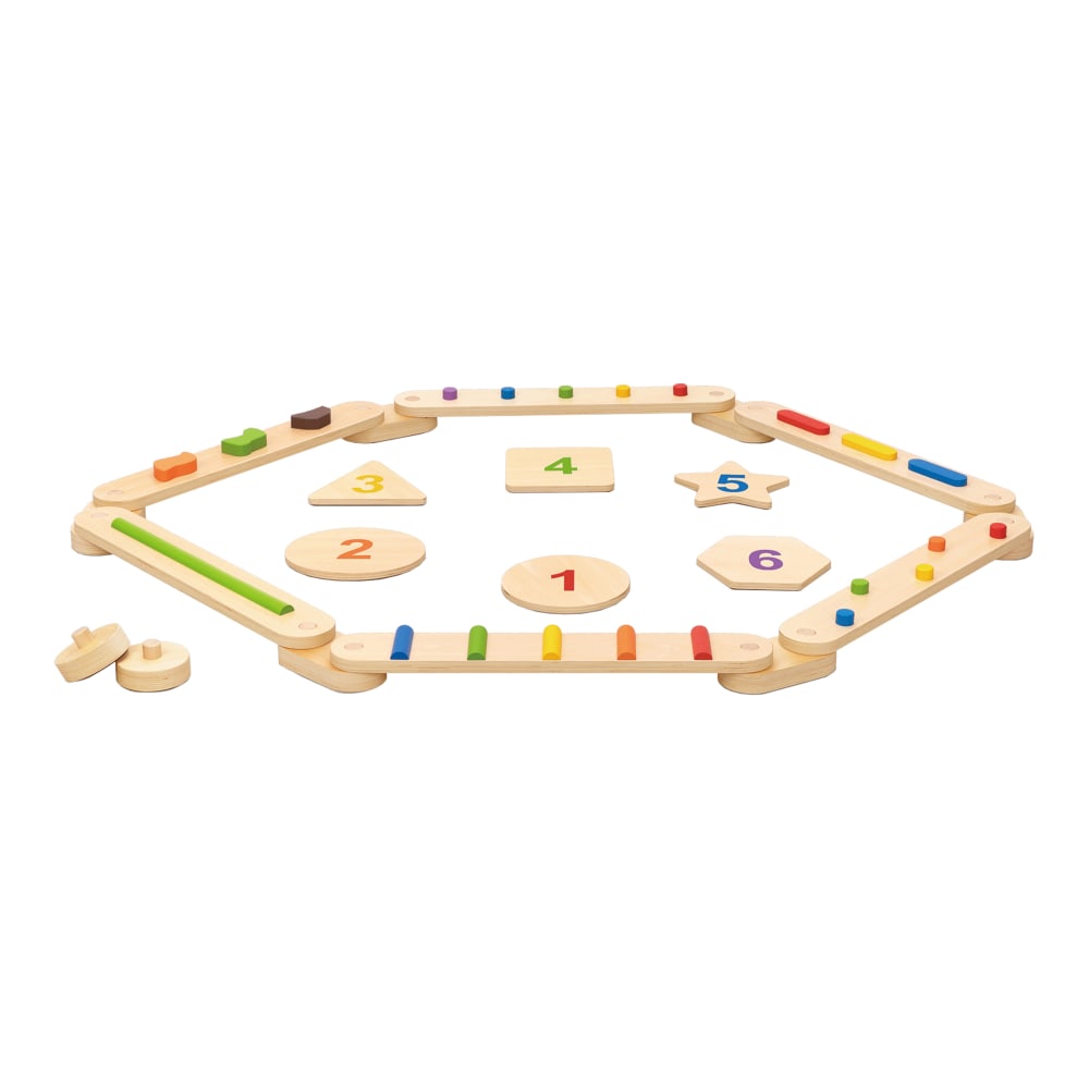 Tooky Toy Balancierbalken und Balanciersteine aus Holz ab 3 Jahren style modern Mehrfarbig Holz