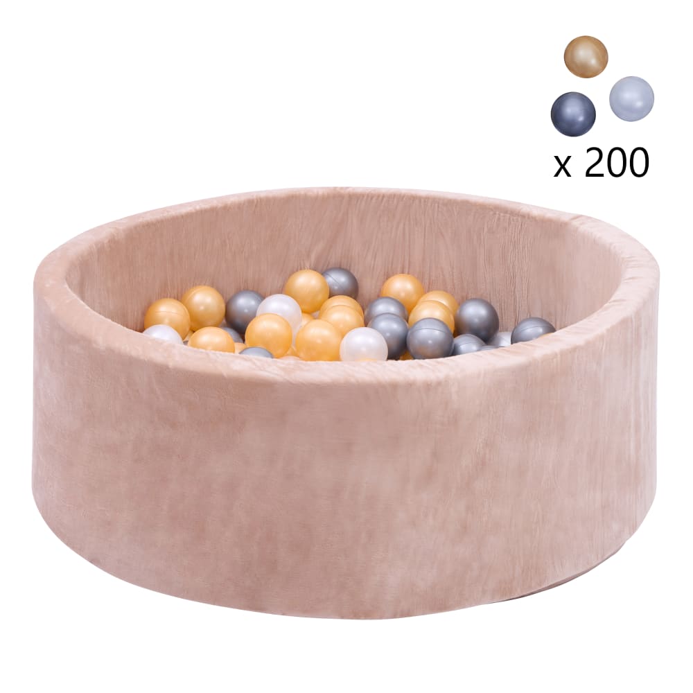 Sunny - Piscine à balles avec 200 balles 30 x 90 cm, beige