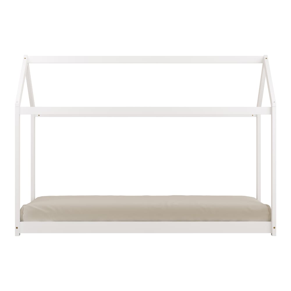 Lit cabane blanc, sans matelas, 206 x 98 x 154 cm