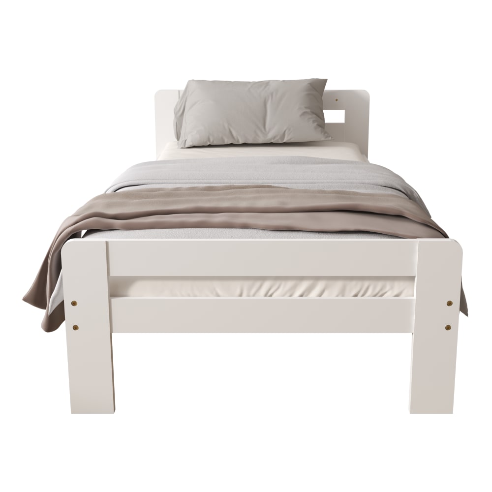 Lit enfant blanc, sans matelas, 205,5 x 98 x 61 cm (Sunny) - Image 1