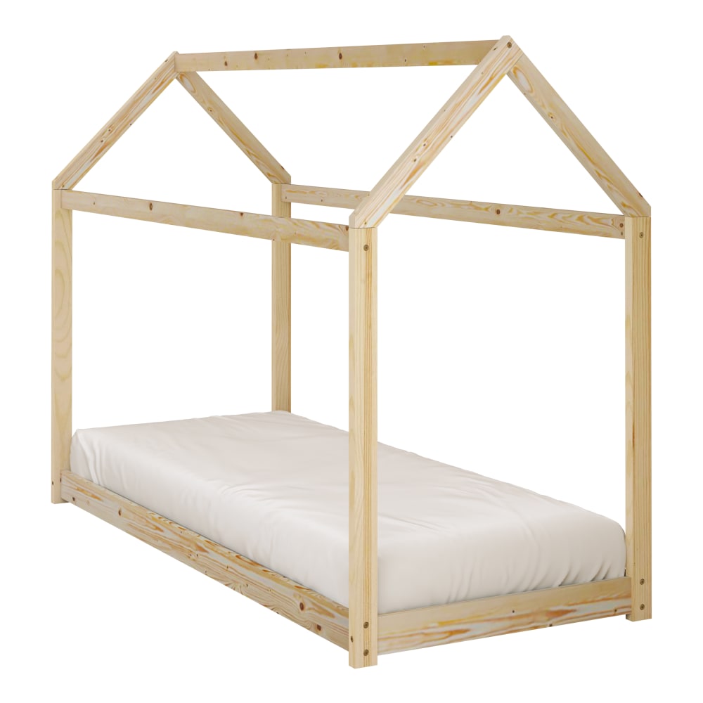 Hausbett Naturfarben, ohne Matratze, 206 x 98 x 154 cm - Maisons