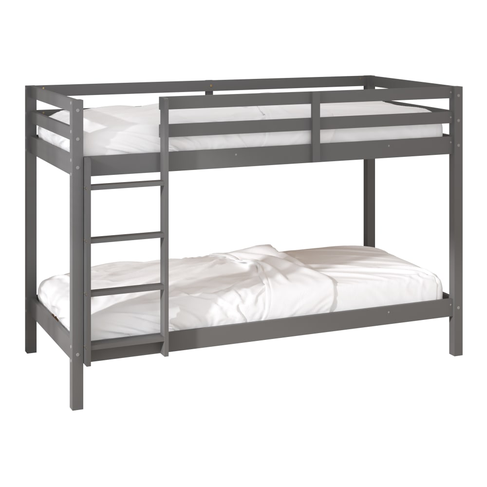 Etagenbett Grau, ohne Matratze, 208 x 97 x 140cm - Maisons Du