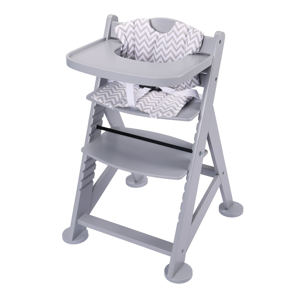 Sunny Hochstuhl aus Holz Grau ab ca. 9 Monaten 55,5 x 55 x 80 cm style modern GRAU HOLZ Baby