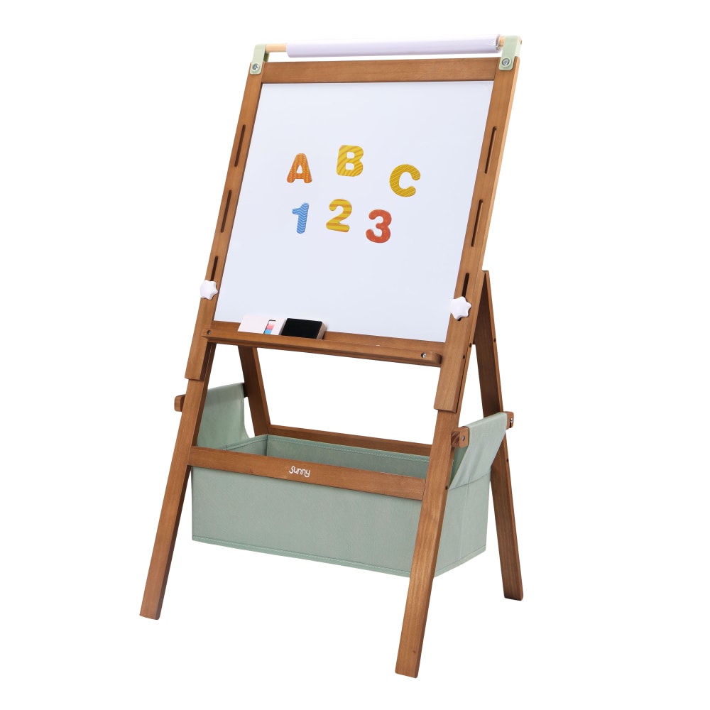 Chevalet pour enfants en bois brun foncé 52 x 40 x 102 cm