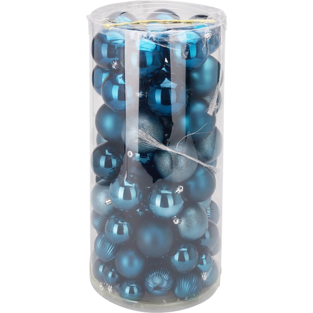 Set de 100 bolas de navidad de poliestireno azul ø4-8cm