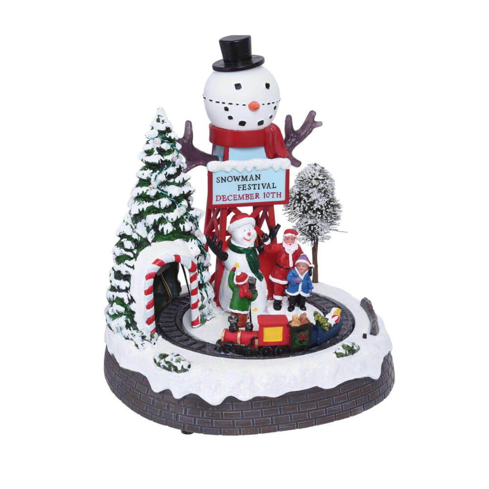 Pueblo navideño de polipropileno 24,3x22,5x14cm