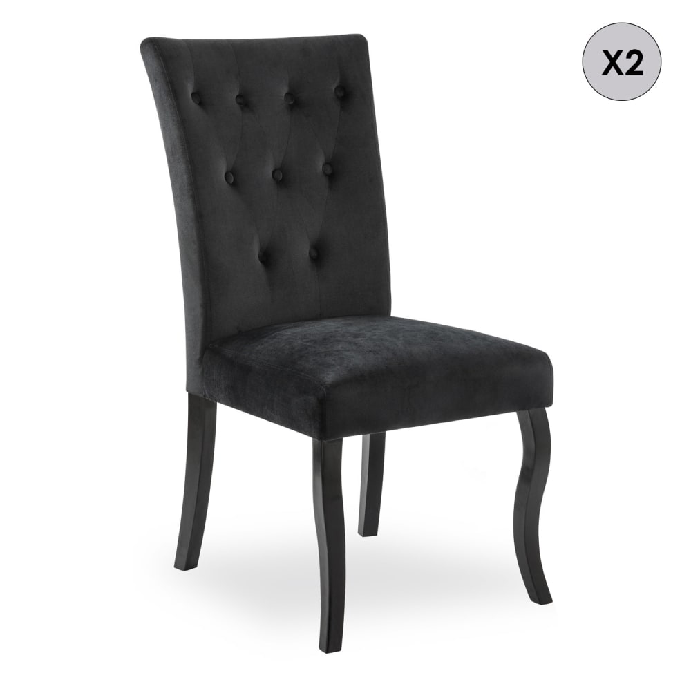 Lot de 2 chaises capitonnées