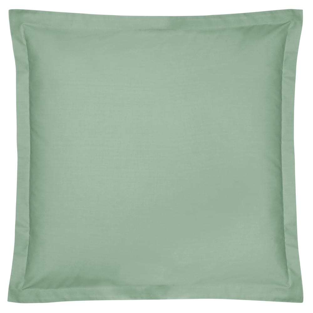 Taies d'oreiller en coton bio vert d'eau 65 x 65 cm