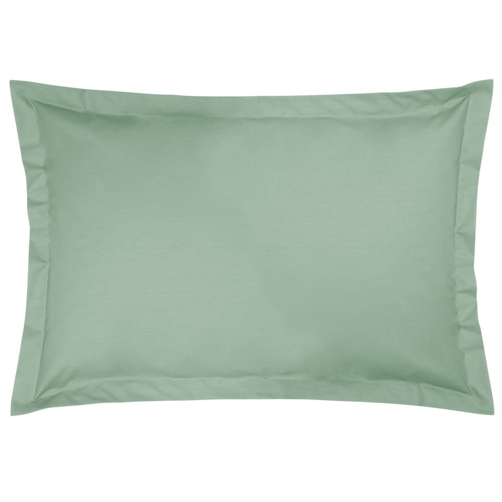 Taies d'oreiller en coton bio vert d'eau 75 x 50 cm