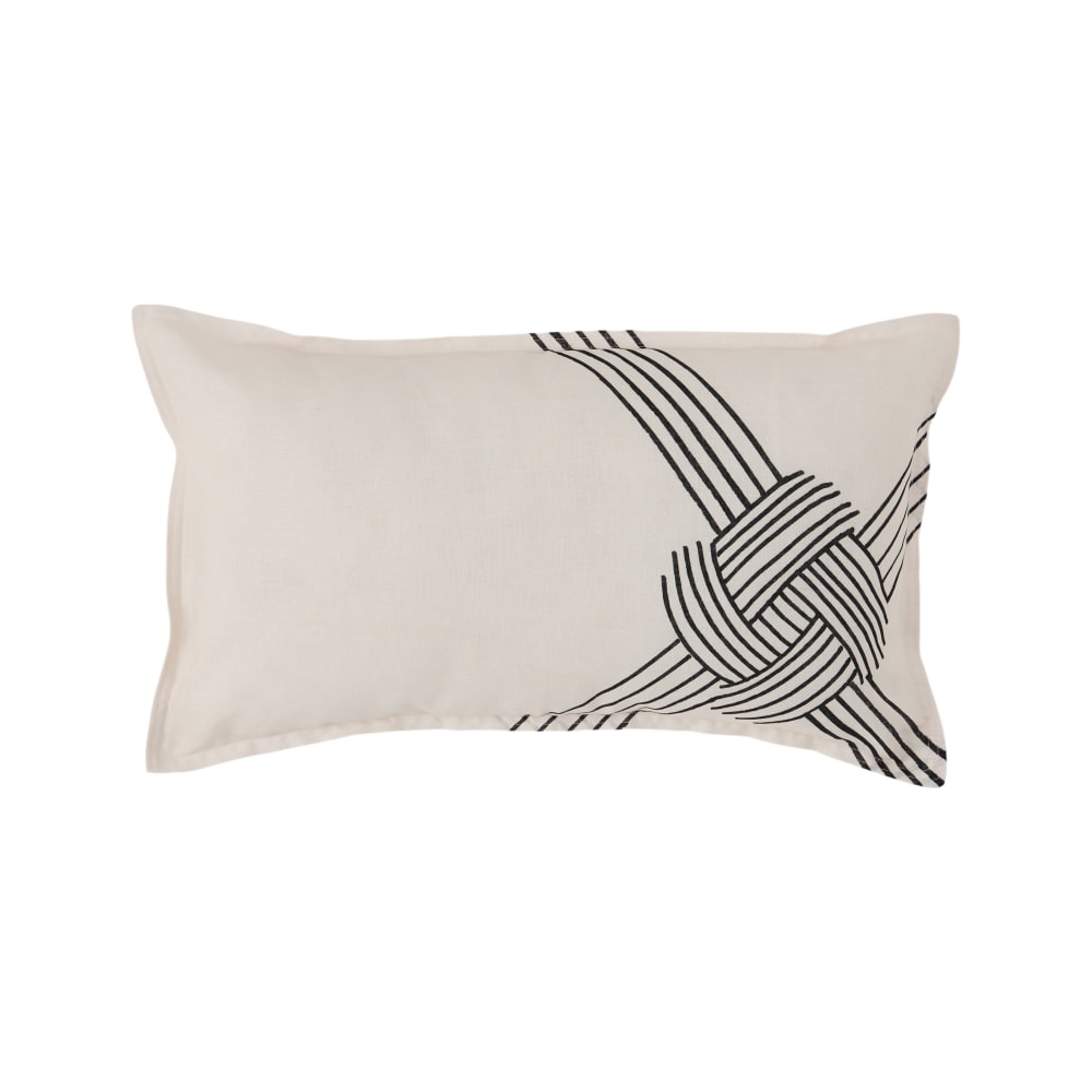 Coussin coton lin Nautique