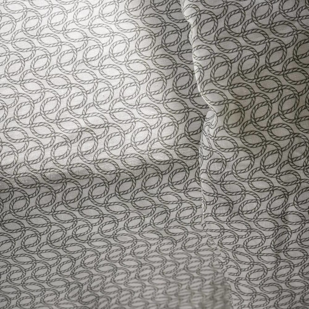 Parure de lit en coton et en lin beige 260 x 240 cm — vue 4