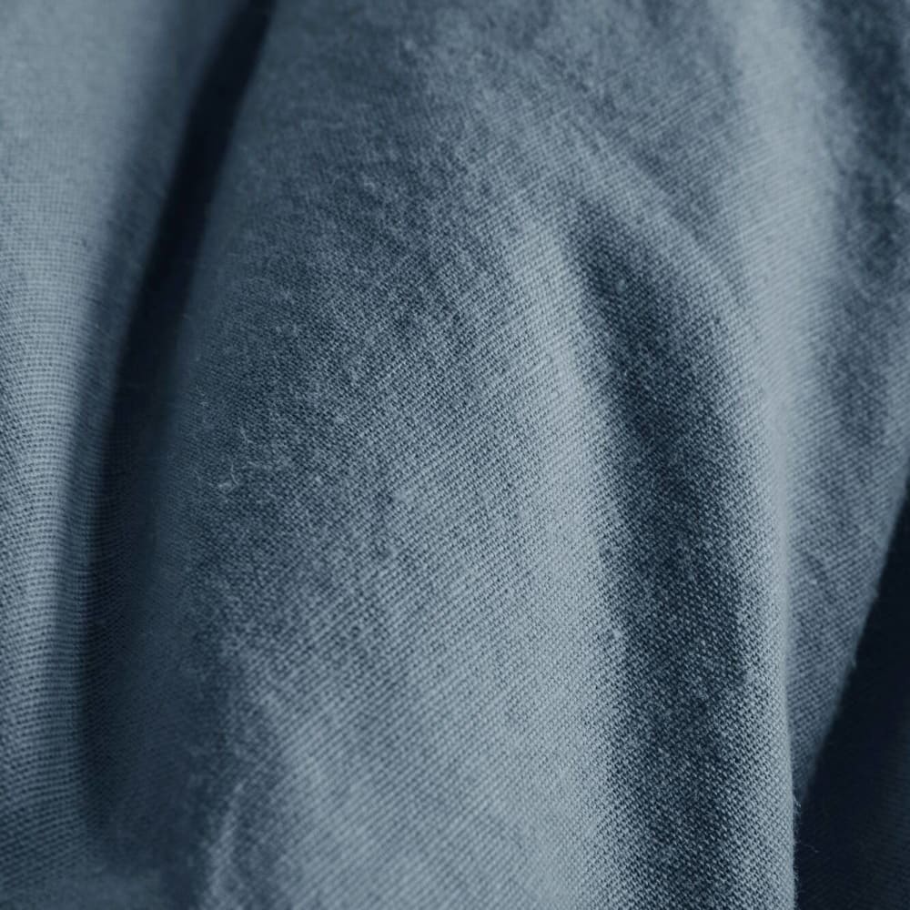 Drap plat en coton et en lin bleu gris 270 x 300 cm — vue 4