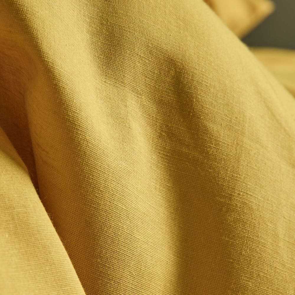 Drap plat en coton et en lin curry 270 x 300 cm — vue 4