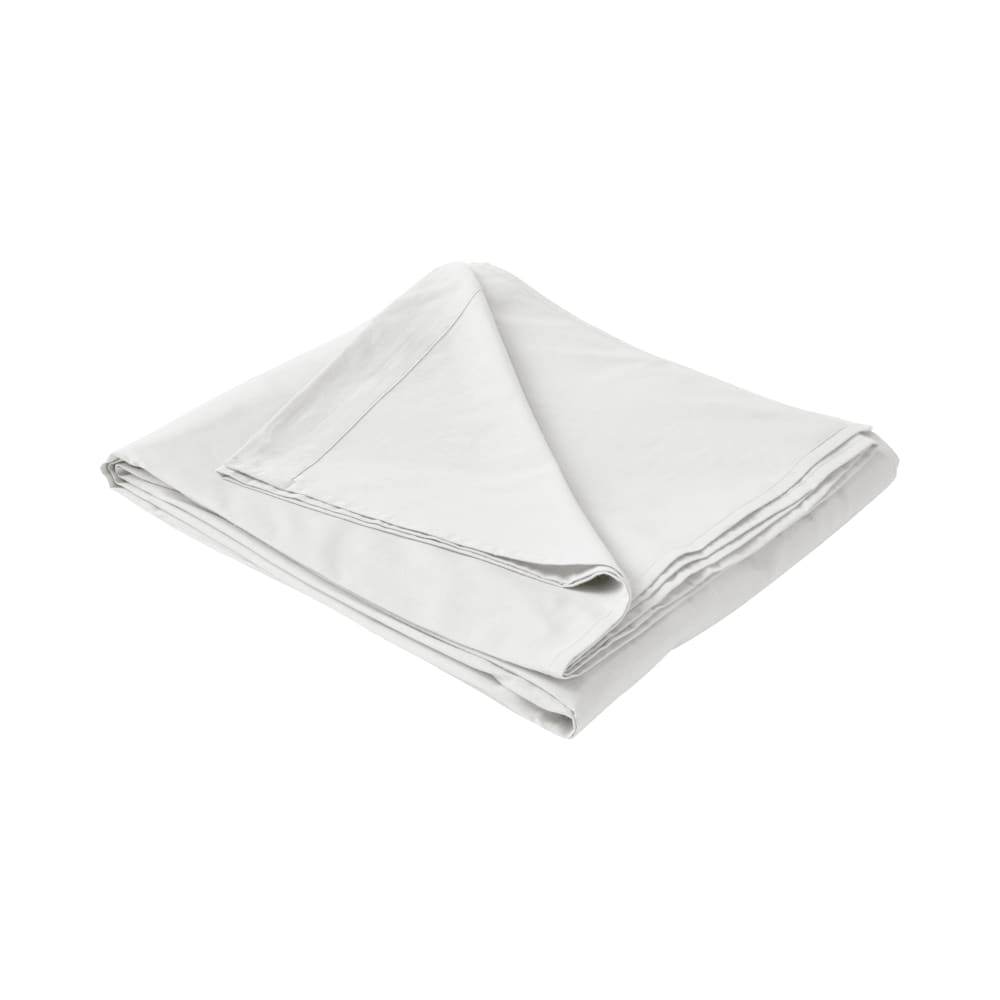 Drap plat en coton et en lin blanc 270 x 300 cm — vue 3