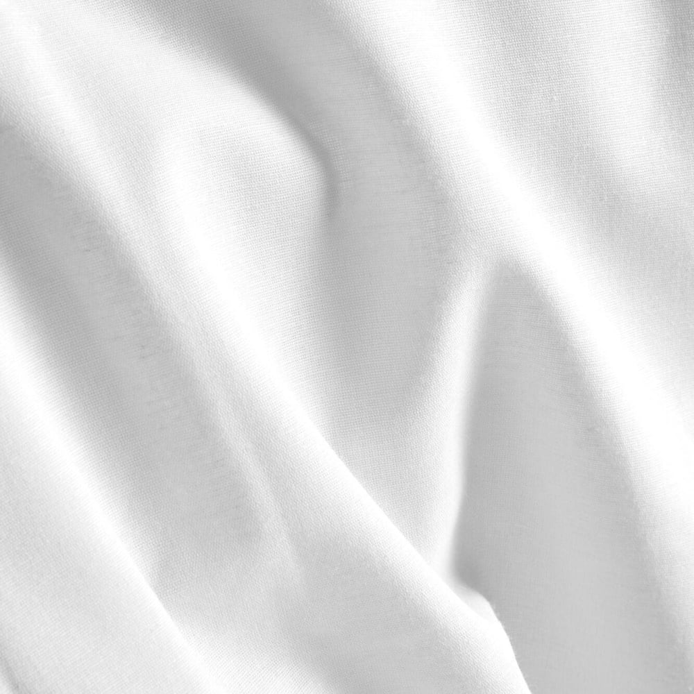 Drap plat en coton et en lin blanc 270 x 300 cm — vue 4
