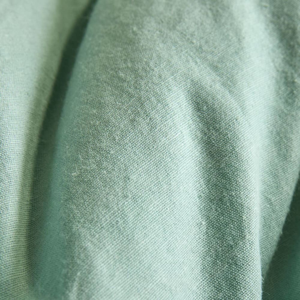 Drap plat en coton et en lin bleu écume 270 x 300 cm — vue 4