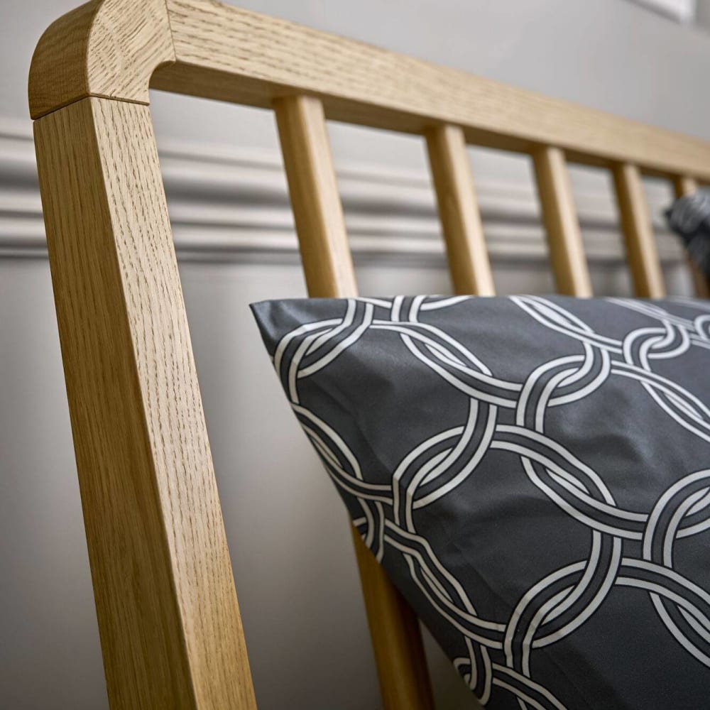 Parure de lit en percale de coton anthracite à motifs 260 x 240 cm — vue 4