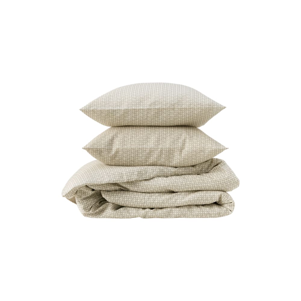 Parure de lit en coton et en lin beige 240 x 220 cm — vue 3