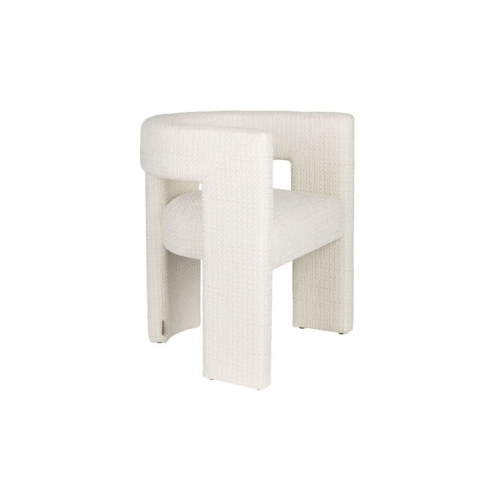 Fauteuil design en tissu blanc