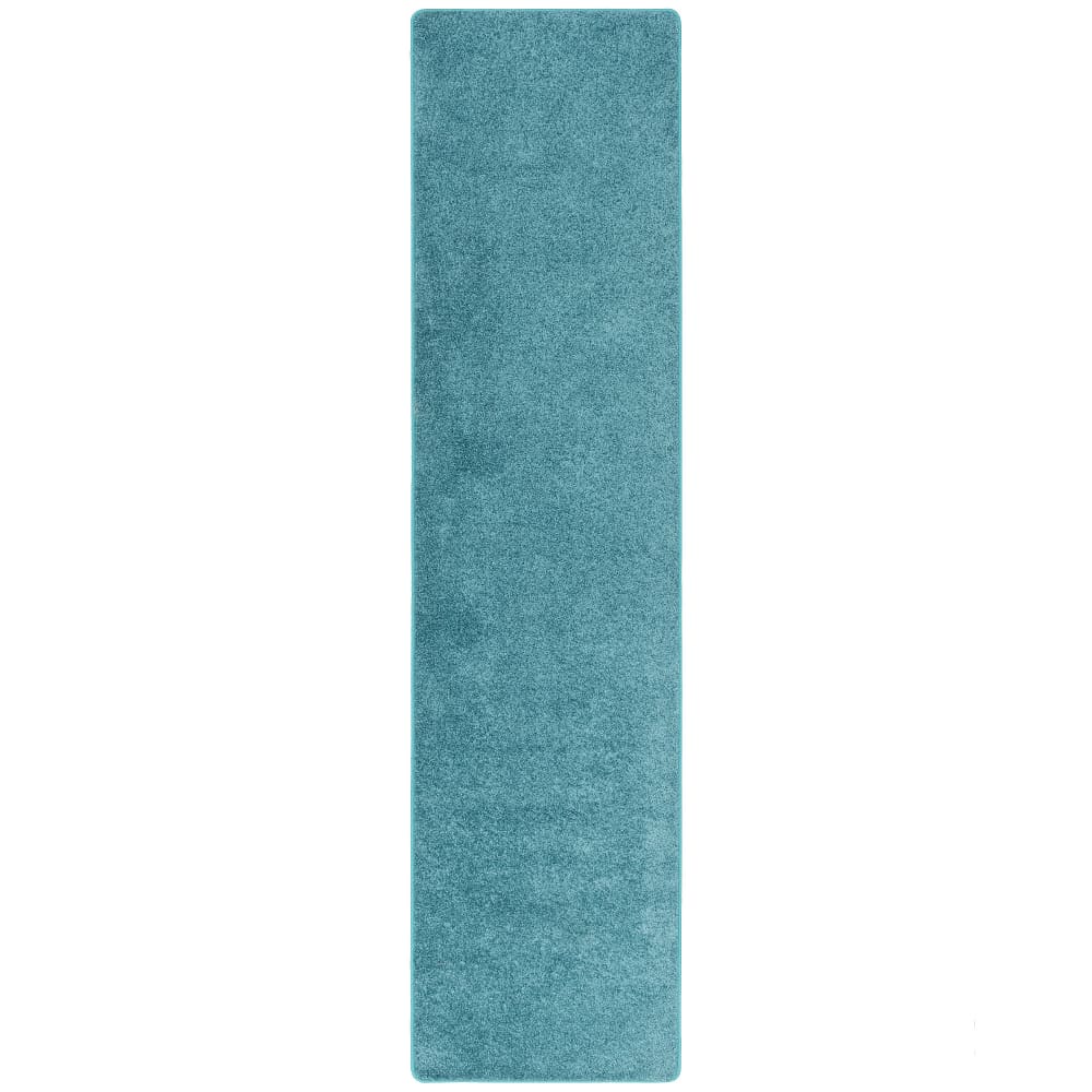 Tapis couloir uni pétrole 100x100 cm