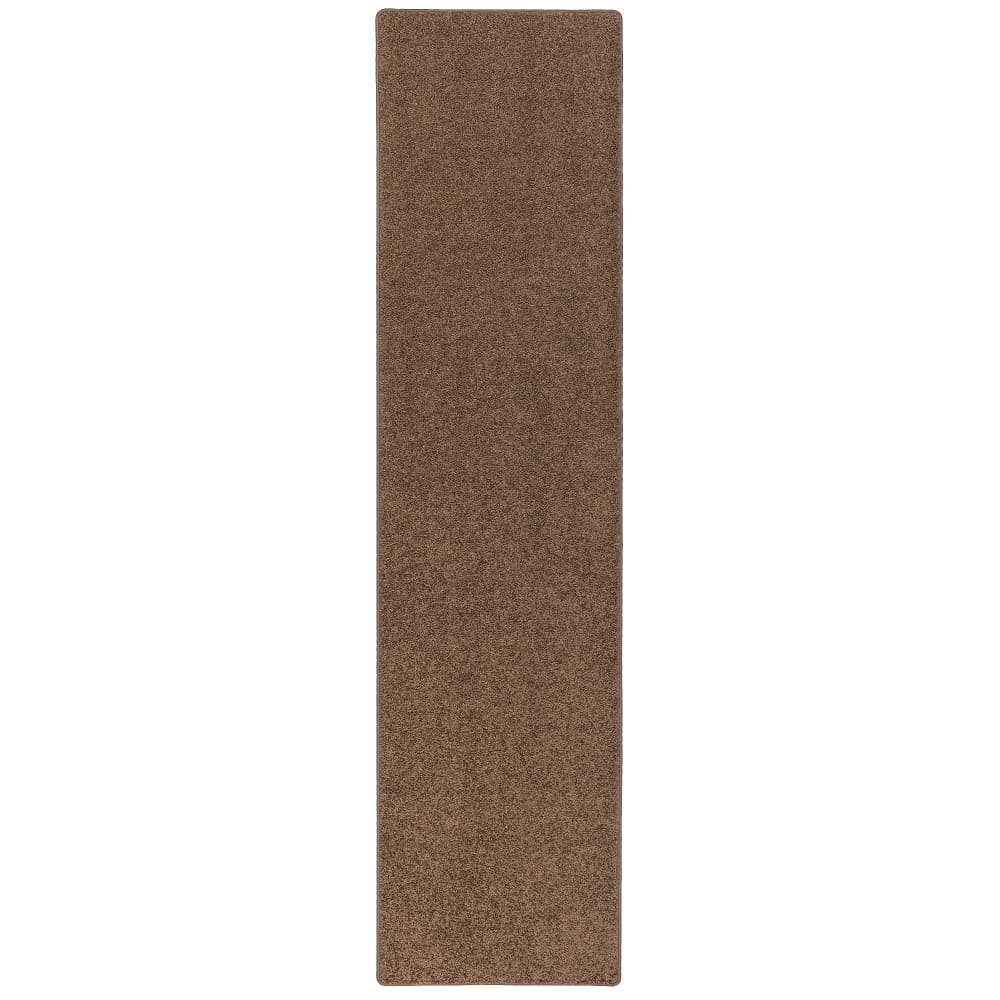 Tapis couloir uni chocolat 80x200 cm