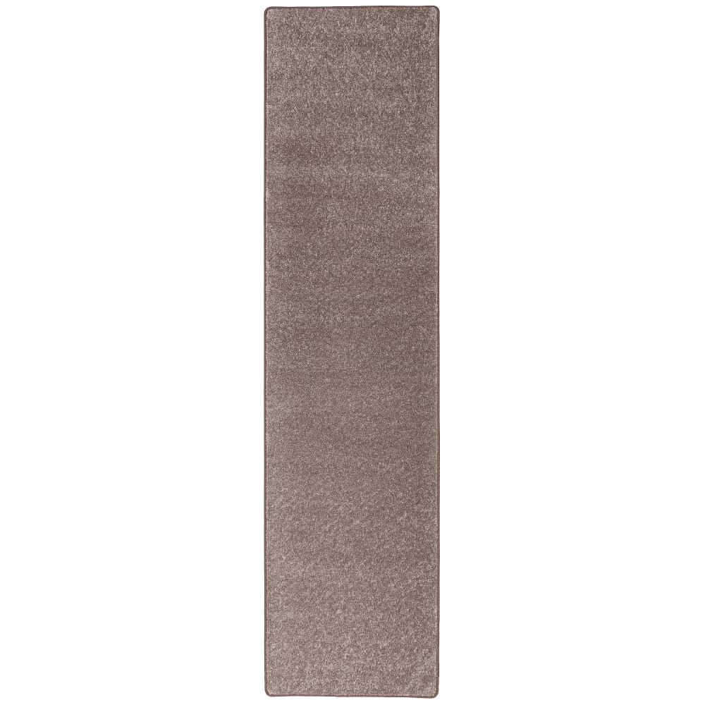 Tapis couloir uni taupe 100x100 cm