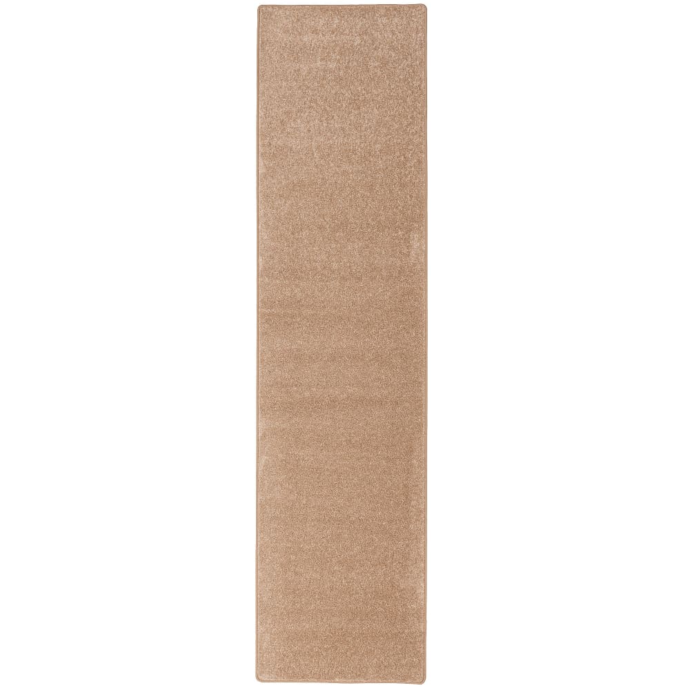 Tapis couloir uni beige foncé 100x400 cm