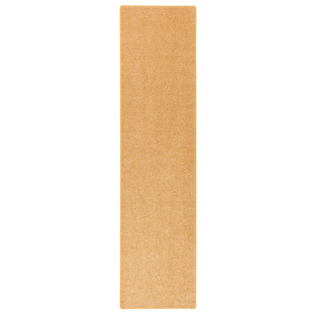 Tapis couloir uni jaune curry 100x100 cm