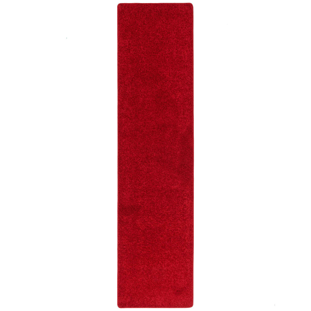 Tapis couloir uni rouge 80x240 cm