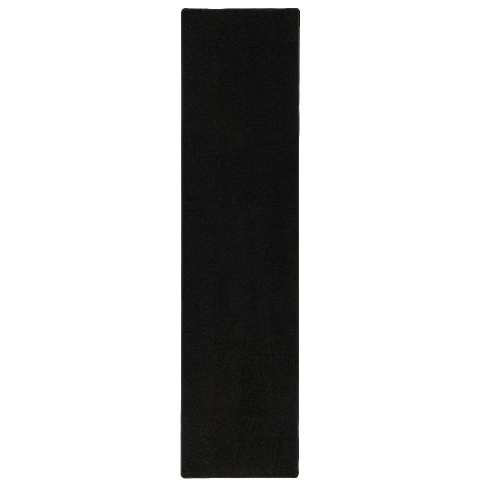 Tapis couloir uni noir 80x240 cm