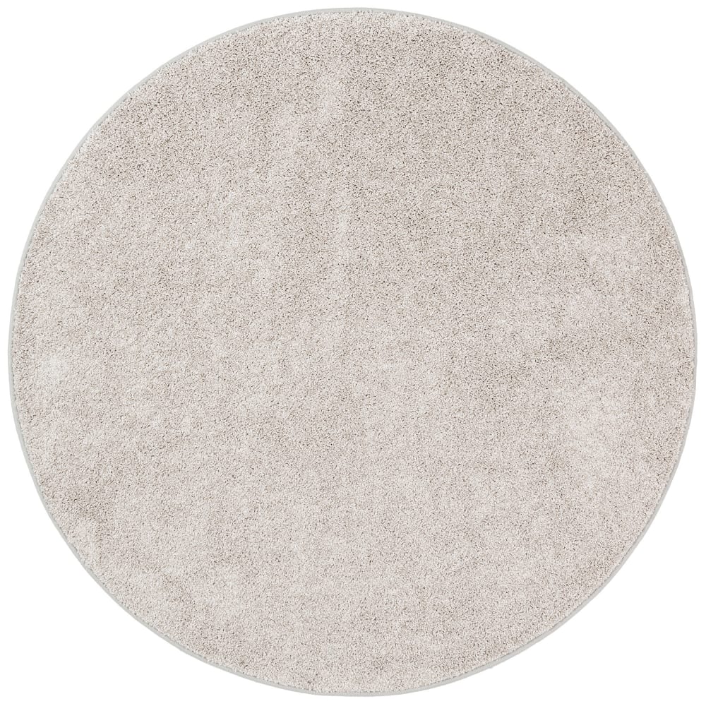 Tapis rond en velours gris argent 133x133 cm
