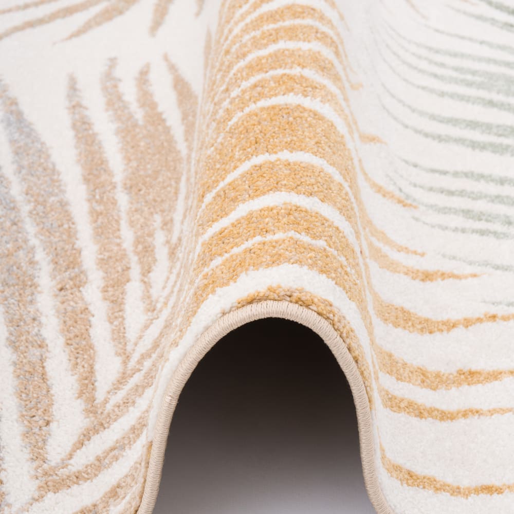 Tapis à feuilles beige 140x200 cm — vue 4