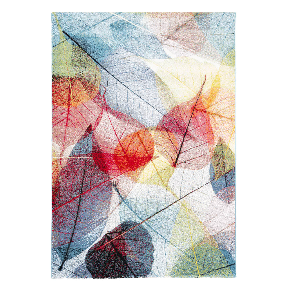Tapis à feuilles multicolore 120x170 cm