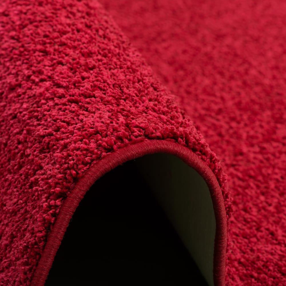 Tapis en velours à poils longs rouge 80x200 cm — vue 4