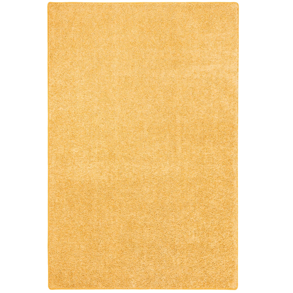 Tapis en velours à poils longs jaune curry 80x200 cm