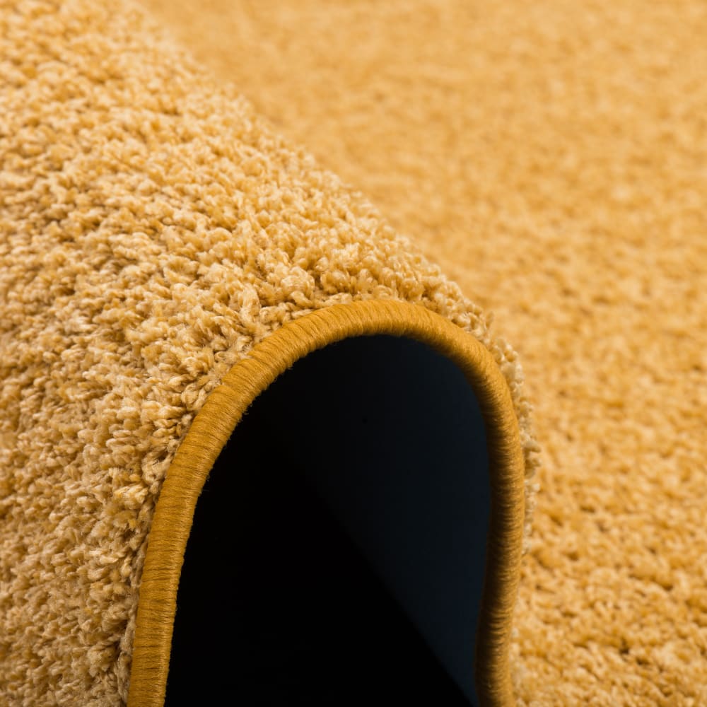 Tapis en velours à poils longs jaune curry 200x300 cm — vue 4