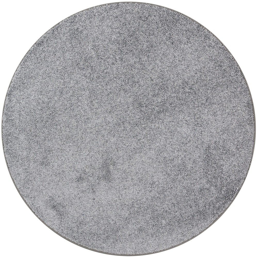 Tapis rond en velours gris 133x133 cm