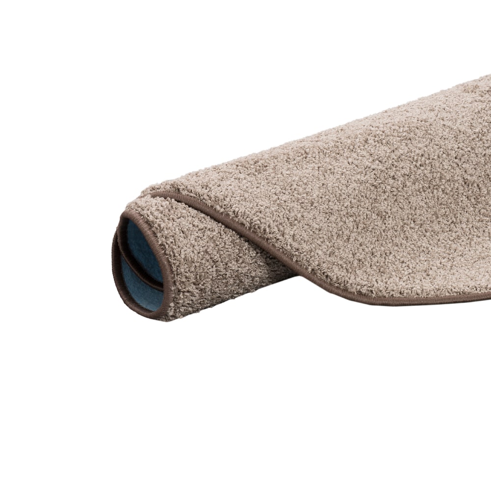 Tapis rond en velours taupe 200x200 cm — vue 4