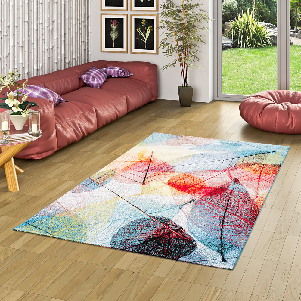 Tapis à feuilles multicolore 80x150 cm — vue 3