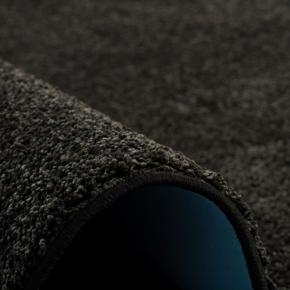 Tapis rond en velours noir 133x133 cm — vue 4