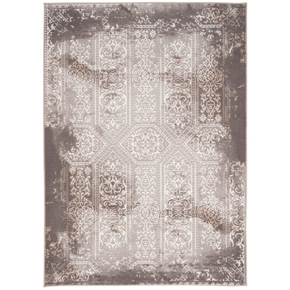 Tapis style vintage argent 80x160 cm