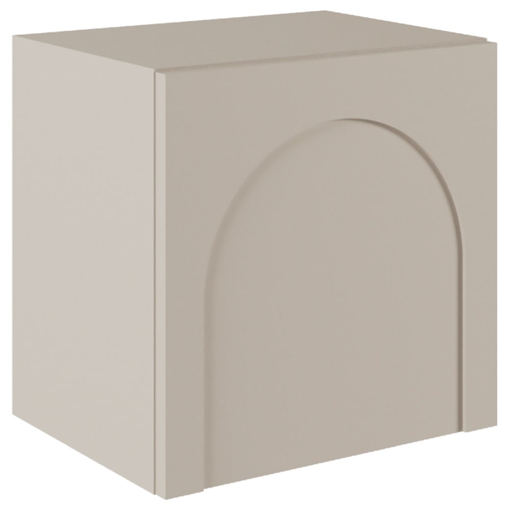 Table de chevet avec découpe en arc gris cachemire 50 cm