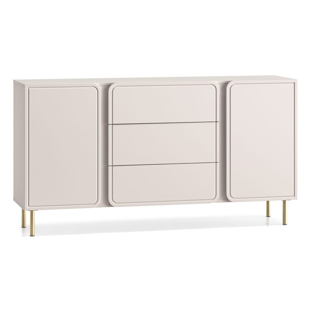 Selsey Sideboard 2-türig mit 3 Schubladen, Kaschmirbeige, 160 cm style modern - Spanplatte